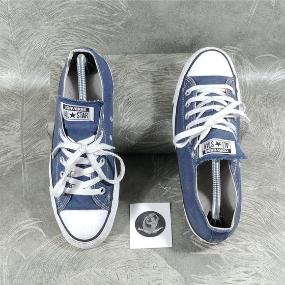 Converse All Star Women's Size 9 Navy Blue Canvas Lace Up Sneakers - Picture 3 of 9